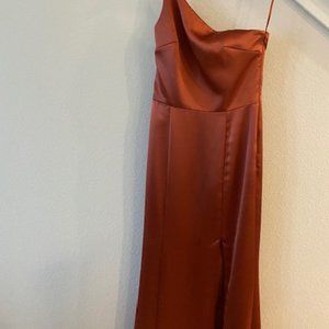 champagne luxe satin bridesmaid dresses Mina Midi Dress, in Champagne Luxe Satin | Show Me Your Mumu